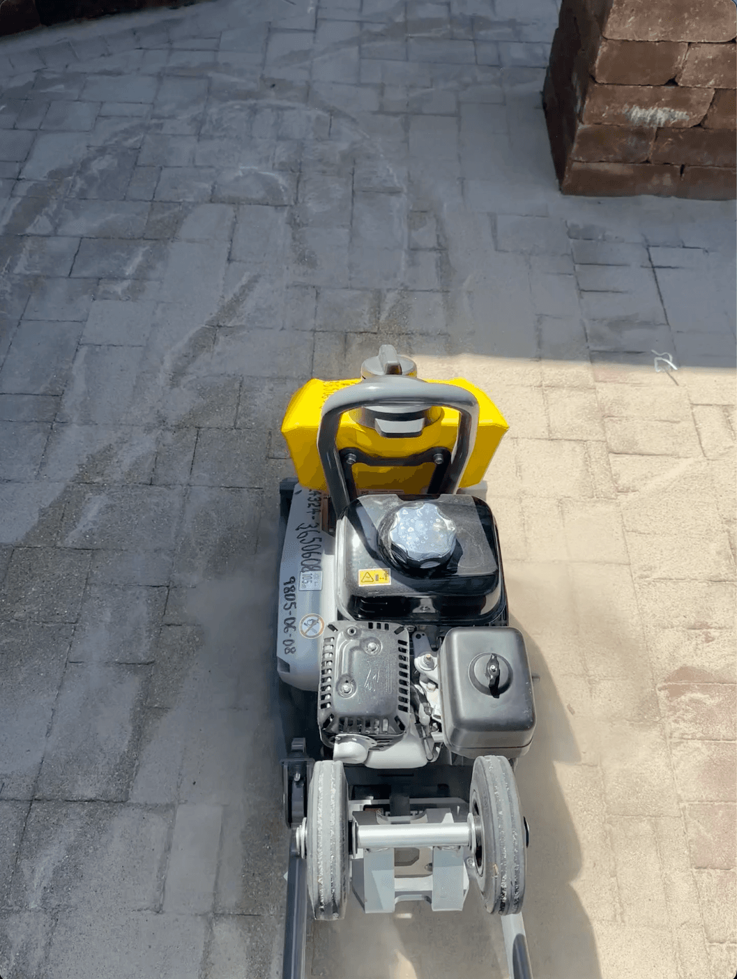 Fox Valley stamped concrete efflorescence chemical removal before and after